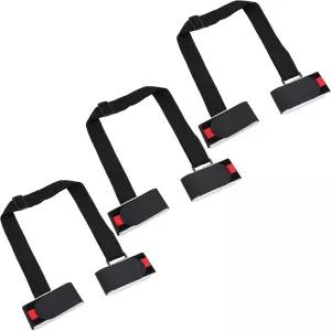 IYWISH 3PCS 스키 캐리어 스트랩 및 폴 운반 스노보드 부츠 슬링 어깨 크로스 백 밴드 쿠션 패스너 테이프