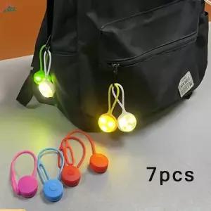 야외 캠핑용 충전식 LED 조명 7구 배낭 부착 야간 사이클링 안전 램프 USB 전원 활용