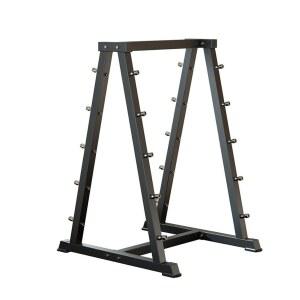 고정식 거치대 직선바 바 5개 개별 바벨 역기 랙 다크톤 검정색 헬스