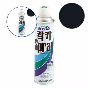 쌍문상회 도색보수 락카스프레이 420ml 흑색 페인트 일신