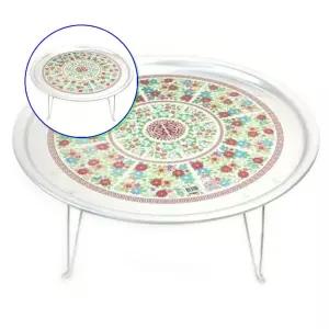 쌍문상회 레트로 교자상 53cm 원형 다과상 찻상 테이블