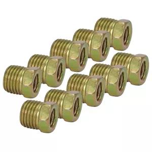 4LIFETIMELINES 연료 라인 스틸 튜브 너트 5/16 튜브M14x1.5 표면 씰 반전 플레어 백 10개