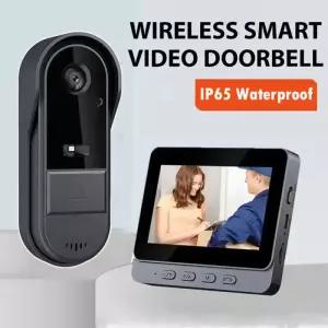 4.3인치 화면 HD 나이트 비전으 방수 무선 초인종 스마트 홈 보안 비디오 카메라