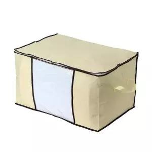 [골드스마일]리빙포인트 옷장 침구 수납함 60x40cm 아이보리 의류 정리용 부직포