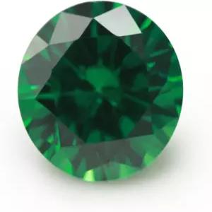 보석 제작을 위한 둥근 루즈 컷 젬 그린 컬러 112mm CZ 큐빅 지르코니아 스톤