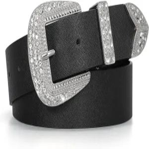 JASGOOD 여성 웨스턴 가죽 벨트 빈티지 디자인 바지 청바지 드레스 허리