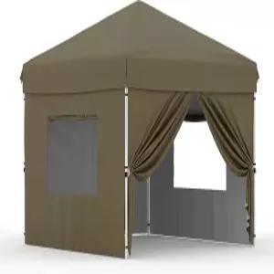 하모니헬스 10x10 팝업 캐노피 텐트 야외 4개의 탈착식 측벽 1인용 헤비 듀티 상업용 인스턴트 쉘터브라운