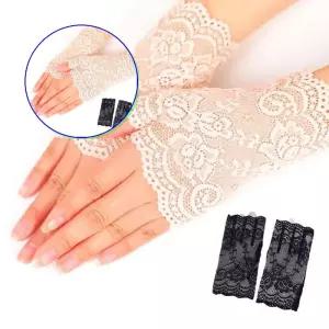 쌍문상회 여자레이스장갑 시원한 여름 운전 손목토시 자외선차단