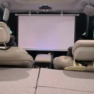 족자형스크린 휴대용 차량용 프로젝터 이동식 빔프로젝트 와이드 야외 캠핑