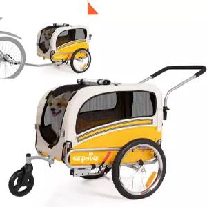 소형 및 중형견에게 적합한 6인치 유모차 휠 캐리어 최대 66파운드/88파운드 간편한 접이식 카트 프레임 퀵