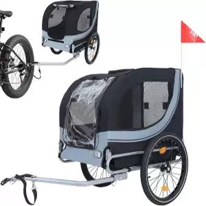 자전거용 대형 반려견 트레일러 18.9인치 바퀴가 달린 반려견용 접이식 자전거 120LB 용량의 올터레인