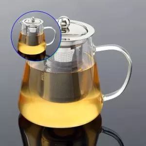 쌍문상회 유리포트 내열 800ml 차우림 티주전자 다용도