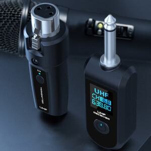 XLR 송신기 및 수신기 충전식 마이크 무선 시스템 다이나믹 유선 연결