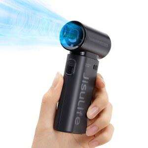 지슬라이프 휴대용 선풍기 라이프9 여행 기어 디자인 캠핑 18시간 최대 충전식 5개 파워 5000MAH 미니 윈드 메이크업용 터보 냉각 시간 공기 고속 콘서트 개인용 블랙 포켓