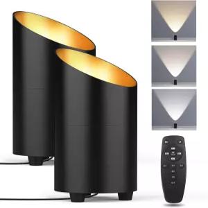 아보비조 2 팩 업라이트 실내 리모컨 및 타이머가 장착된 LED 바닥 캔 조명 코너 소파 플랜트 홈 액센트