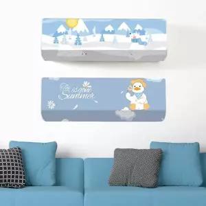 귀여운 벽걸이 에어컨커버 무풍 보관 덮개 가리개