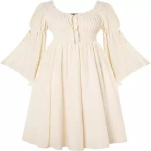 여성 중세 농민을 위한 스칼렛 다크니스 르네상스 드레스 긴 종 소매