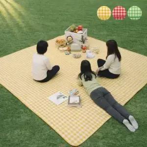 방수매트 돗자리 접이식 파우치형 체크패턴 나들이 캠핑 피크닉매트 대형 200x200cm
