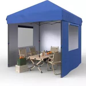 가비 10x10 팝업 캐노피 텐트 야외 1인용 헤비 듀티 상업용 인스턴트 쉘터 3사이드월+블루