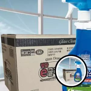 유리세정제 12개입 유리세정제 대용량 600ml 청소용품 업소용 가정용 스프레이 세정제 효과 병 세척