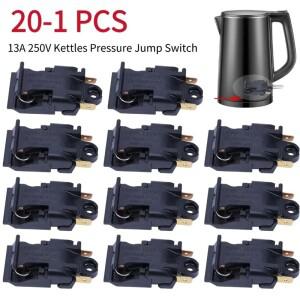 전기 주전자 전원 스위치 13A 250V 온도 조절기 범용 액세서리 압력 점프 플라스틱 + 메탈