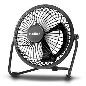 홈즈 4인치 미니 고속 블랙 헤드 이상적 선풍기 블레이드 단일 구조 있는 가정 속도 조절 360 또는 틸트 4개 가능 책상 사무실에 금속 내구성 침실 기숙사 개인