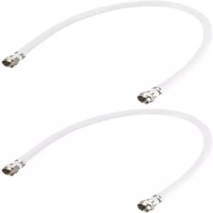 Uxcell RG6 동축 케이블F형 남성 대 F형 커넥터 1피트 2개