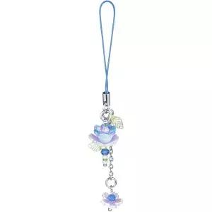 아그로머스크 핑크 플라워 폰 참 귀여운 구슬 연꽃 스트랩 여성용 수제 장식 Y2K 액세서리 열쇠고리 가방