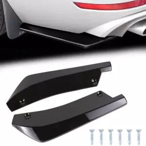 우야오야오 2PCS 자동차 리어 범퍼 디퓨저 스포일러 충돌 방지 프론트 립 프로텍터 가드 스플리터 사이드