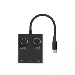 사운드카드 USB 3.1 Type 오디오 젠더 C타입 to 듀얼 AU 3.5mm