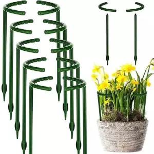 24x14cm 투명 플라스틱 식물 지주 반원형 지지봉