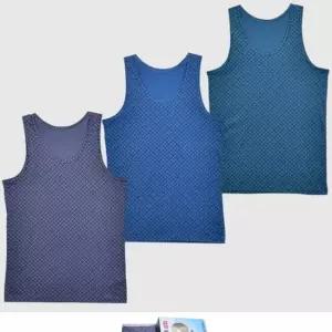 실켓가공 남자 빅사이즈 유색런닝 3매 부드러운감촉의 멋쟁이 남성런닝 남자메리야스