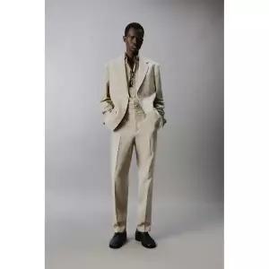 Zara 자라 100% 린넨 수트 팬츠 - 라이트 베이지 4285/333/052