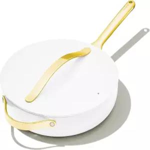 뚜껑이 있는 카라웨이 논스틱 세라믹 소테 팬4.5 qt 11.8 무독성 PTFE 및 PFOA 프리 오븐 안전 모든 스토브