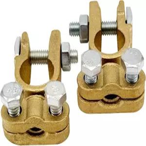 암퍼 황동 배터리 단자 커넥터 클램프 해양 자동차 보트 RV 차량용 상단 포스트 보호기 세트1쌍