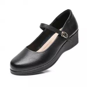 포뇨2 여사친 프트 빅사이즈 펌프스 소 가죽 슈즈 키높이 플랫 OPH5