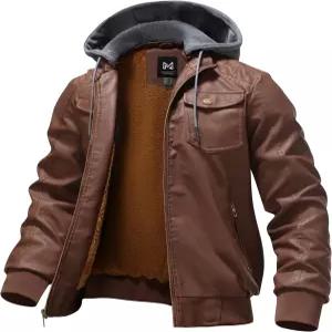 KVE 남성용 인조 가죽 재킷 방수 오토바이 폭격기 빈티지 PU 모토 바이커 코트