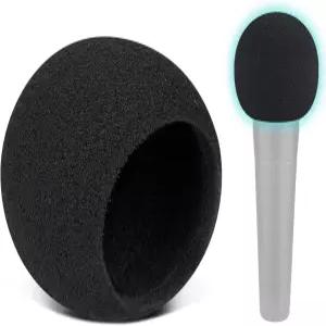 SoulWIT 4Pcs 마이크로폰 팝 필터 슈어 SM58 /SM58 Pro /BETA 58A 보호 마이크 커버 윈드스크린 폼 블랙