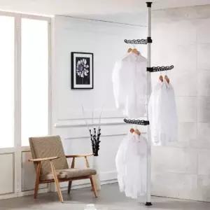 [라일리생활건강] Rly 1단 폴 행거 38mm 간이행거 스틸행거