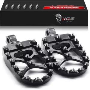 MZS 모터사이클 풋페그 알루미늄 360도 조절 가능한 MX 크루저 풋페그스 와이드 레스트 페달 다이나 9317 /