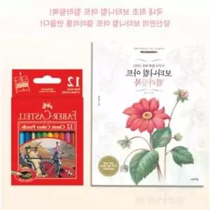 위라이즈 일반색연필 지관 미니 12색+플라워편 컬러링북 틴케이스색연필