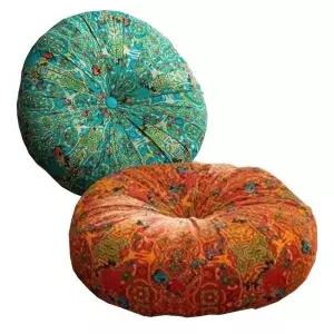 마야풍무늬 원형 카페 인테리어 쿠션 대형 방석 2종 식탁