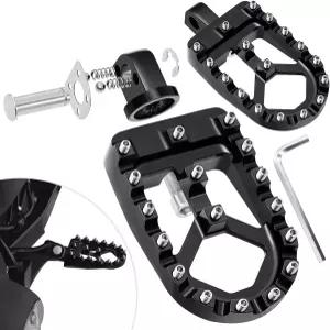 벤라리 와이드 풋 페그 스테인리스 스틸 마운트 360 조절 가능한 모터사이클 장착 할리 데이비슨 다이나