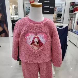 [레노마 이너웨어]시크릿쥬쥬여아쉘뽀글맨투맨상하세트/OB3KW31901_HDD