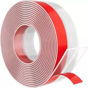 엘본 헤비 듀티 20피트 x 2인치 웨더 스트리핑 2mm 초강력 도어 드래프트 스토퍼 실리콘 씰 스트립 충돌 및