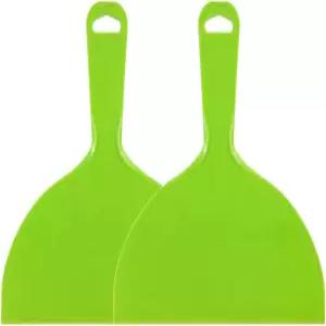 uxcell 퍼티 스크레이퍼 8인치 플라스틱 유연 나이프 일회용 스프레드기 건식 벽체 도장용 그린 2개