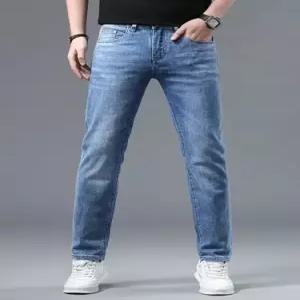 남성용 바지 청 캐주얼 스판 반 배기핏 라이트 프리미엄 춘추 트렌드 원픽3