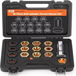 메이트오토 액슬 스핀들 리쓰레드 키트 16피스 정밀 복원기 마스터 수리 정비 필수 도구 스레드 파일 및