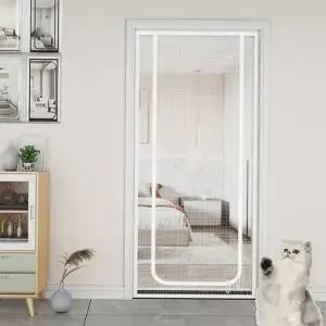 폴리에스테르 방문형 방충망 베란다 현관문 지퍼형 지퍼식