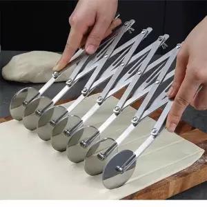 제빵 롤러 제과 스테인리스 커터 롤링 5륜 두꺼운 피자 가정용 베이킹 날